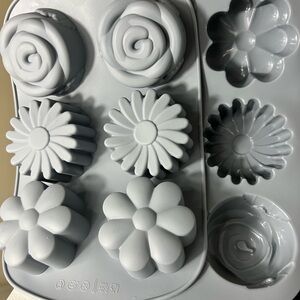 Flower Silicone Mold Set Soap Candle Wax Melt Resin Craft Mold Daisy Rose